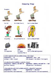 English Worksheet: Comparative and Superlative explanation handout