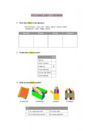 English Worksheet: vocabulary review