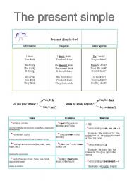 English Worksheet: Present simple tense