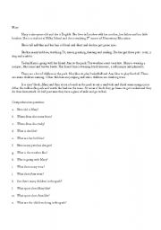 English worksheet: MAry