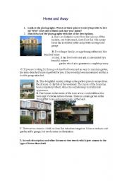 English Worksheet: Home and Away