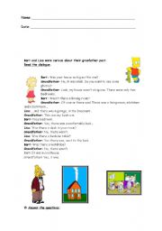 English Worksheet: Worksheet Bart There to Be