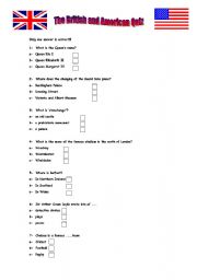 English Worksheet: BRITISH / AMERICAN QUIZ