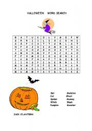 Halloween Word search