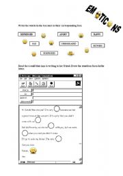 English Worksheet: Emoticons