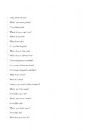 English Worksheet: Speak in English