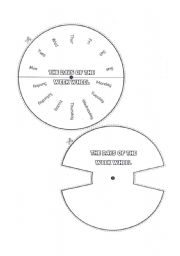 English Worksheet: The days of the week wheel