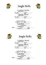 English Worksheet: Jingle Bells fill in the gaps