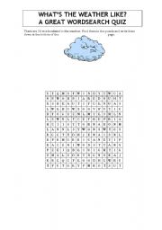 Weather wordsearch