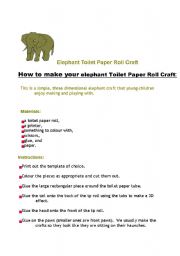 English worksheet: The elephant