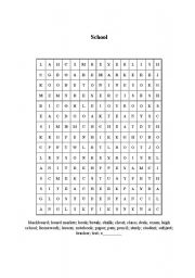 English Worksheet: School