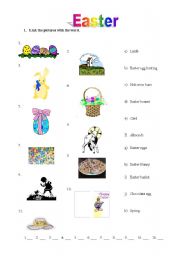 English Worksheet: Easter