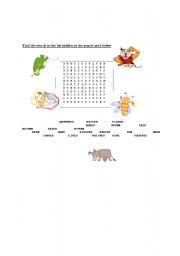 English Worksheet: wordsearch past participle