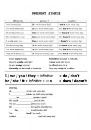 English Worksheet: Present Simple