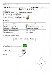 English Worksheet: quiz