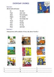 English Worksheet: Everyday schores