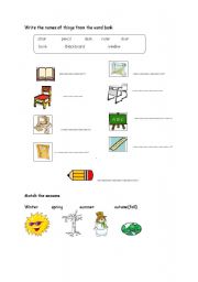 English Worksheet: objects