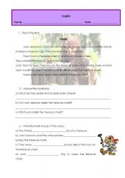 English Worksheet: The Past Simple with Pirates 
