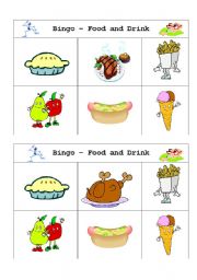 English Worksheet: Bingo Food 2