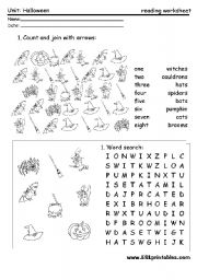 English Worksheet: Halloween worksheet