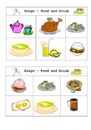 English Worksheet: Bingo Food4