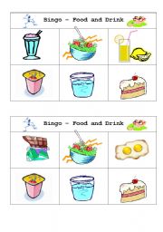 English Worksheet: Bingo Food5