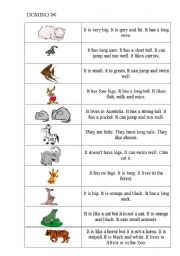 English Worksheet: ANIMALS DOMINO