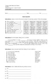 English Worksheet: Grammar Review