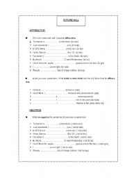 English Worksheet: FUTURE :WILL