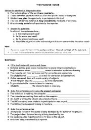 English Worksheet: Passive Voice