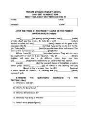 English Worksheet: exam