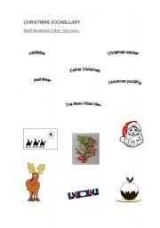 English worksheet: Christmas vocabulary