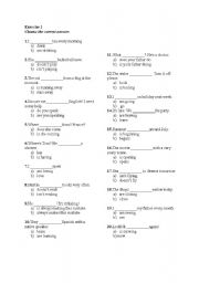 English Worksheet: Present Simple vs. Present Continuous