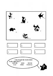 English worksheet: silouettes