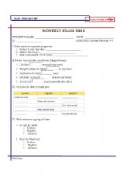 English Worksheet: test