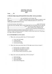 English Worksheet: Perfect Tenses Review
