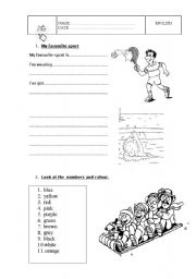 English Worksheet: sports