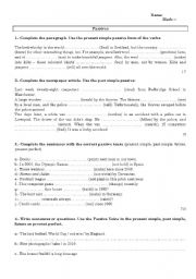 English Worksheet: passive sentences