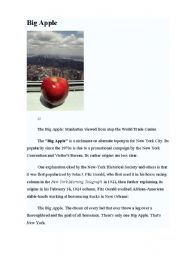 English Worksheet: Big Apple