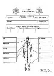 English Worksheet: Crime Report