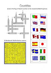 English Worksheet: Countries