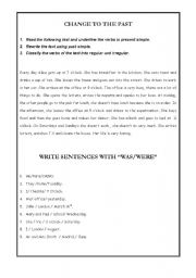 English Worksheet: PRACTICE THE PAST SIMPLE