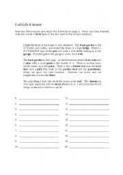 English Worksheet: Outside and inside the house