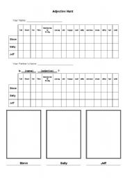 English Worksheet: Adjective Battleships