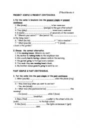 English Worksheet: tense review