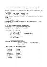 English Worksheet: Pronunciation 