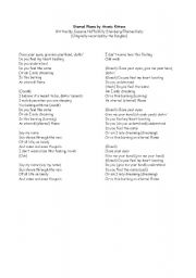 English Worksheet: Eternal Flame-Song