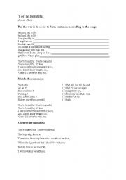 English Worksheet: Song - 