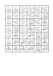 English Worksheet: Animal dominoes