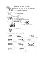 English Worksheet: am, is, are